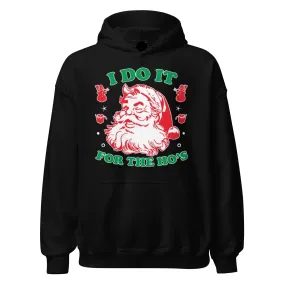 Christmas Hoodie I Do It For The Ho's Blended Cotton Midweight Soft Unisex Pullover