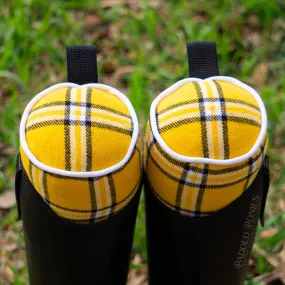 Custom Yellow Plaid Flannel Boot Trees