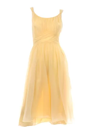 1960s Virigina Wallace Yellow Nylon House Dress Nightgown