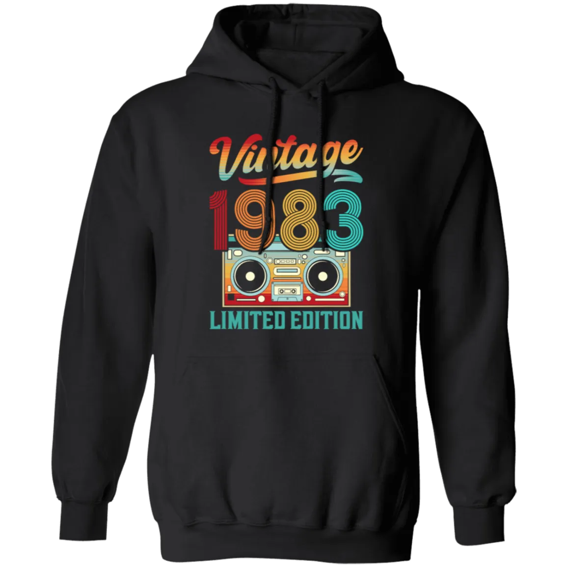 1983 Limited Edition, Vintage Cassette, 1983 Birthday Pullover Hoodie