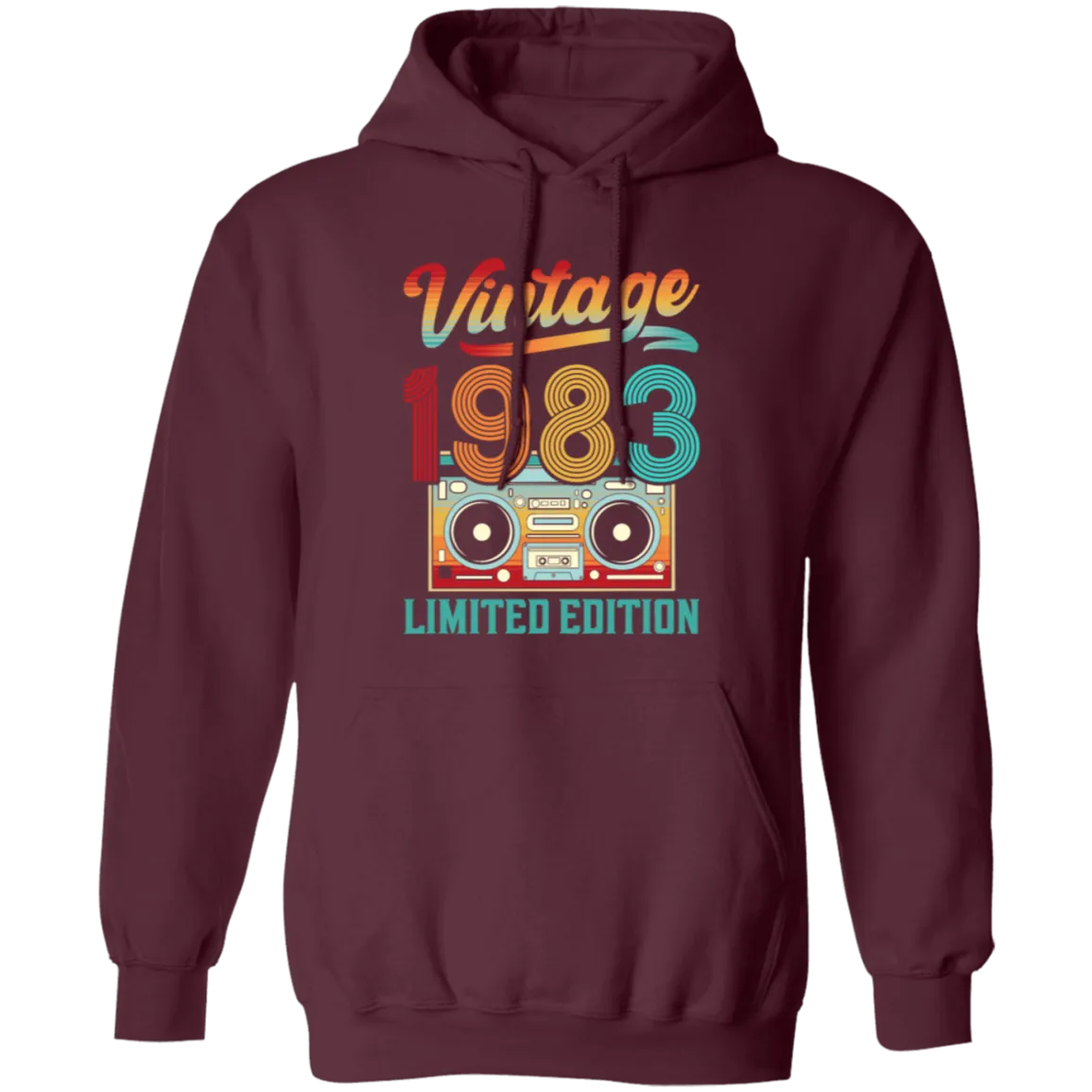 1983 Limited Edition, Vintage Cassette, 1983 Birthday Pullover Hoodie