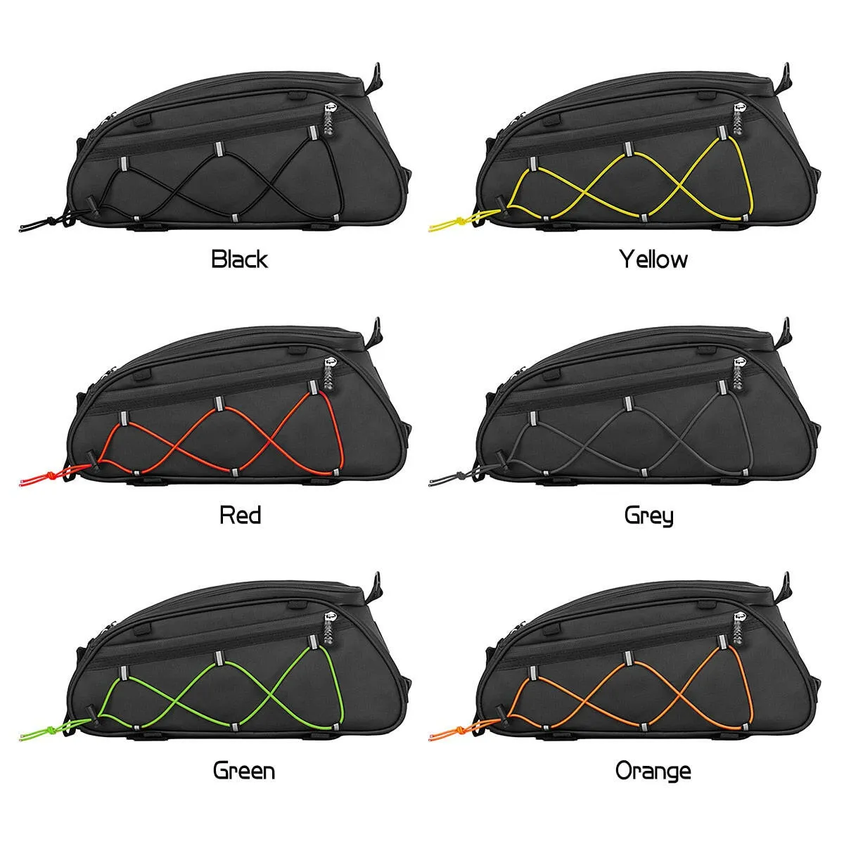 3-in-1 Bike Rack Bag Trunk Bag Waterproof Bicycle Rear Seat Bag with 2 Side Hanging Cooler Bags Cycling Cargo Luggage Bag