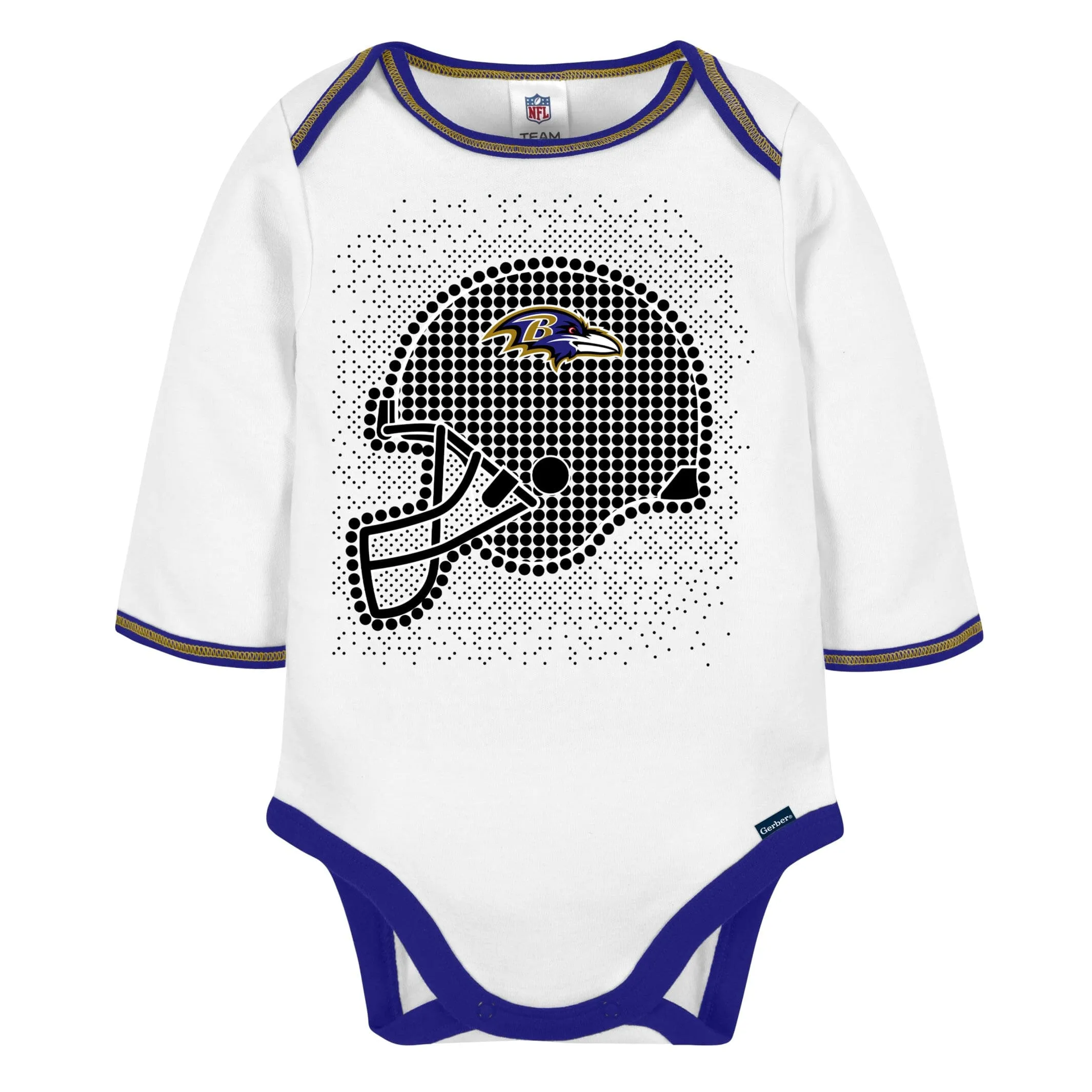 3-Piece Baby Boys Ravens Bodysuit, Footed Pant, & Cap Set