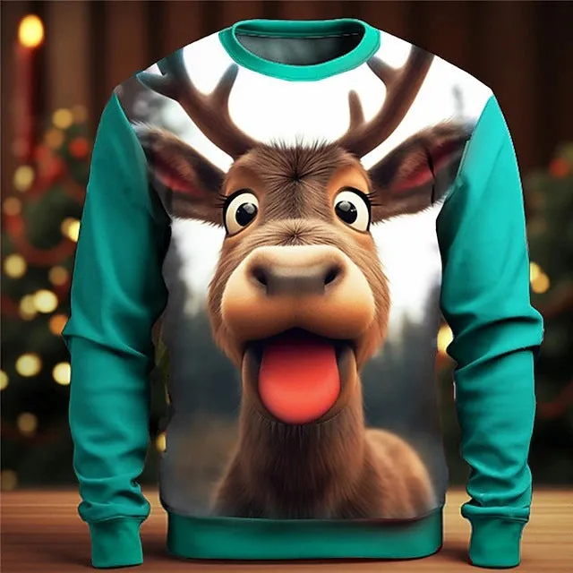 3D Digital Printing Men's And Women's Fashion Round Neck Sweater