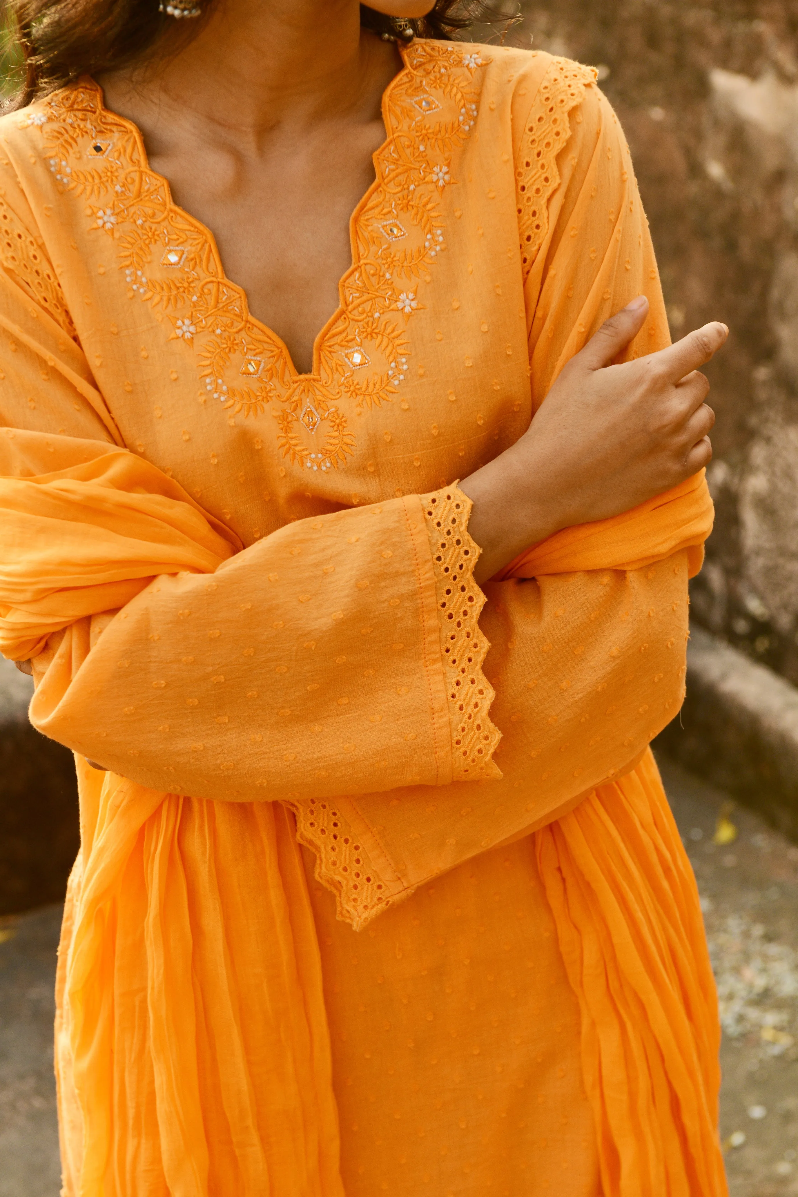 Aaravi Orange Suit Set