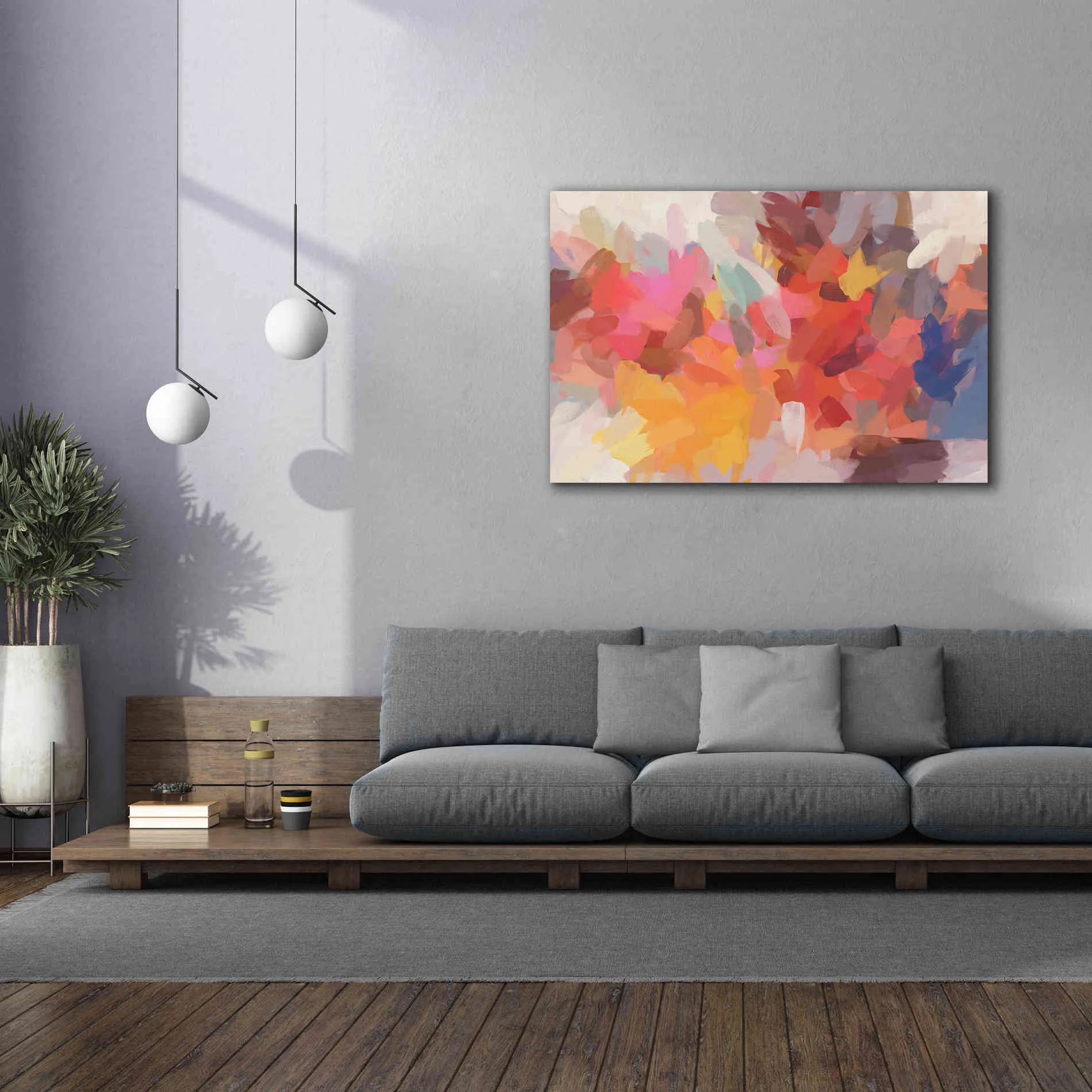 'Abstract Colorful Flows 7' by Irena Orlov Giclee Canvas Wall Art