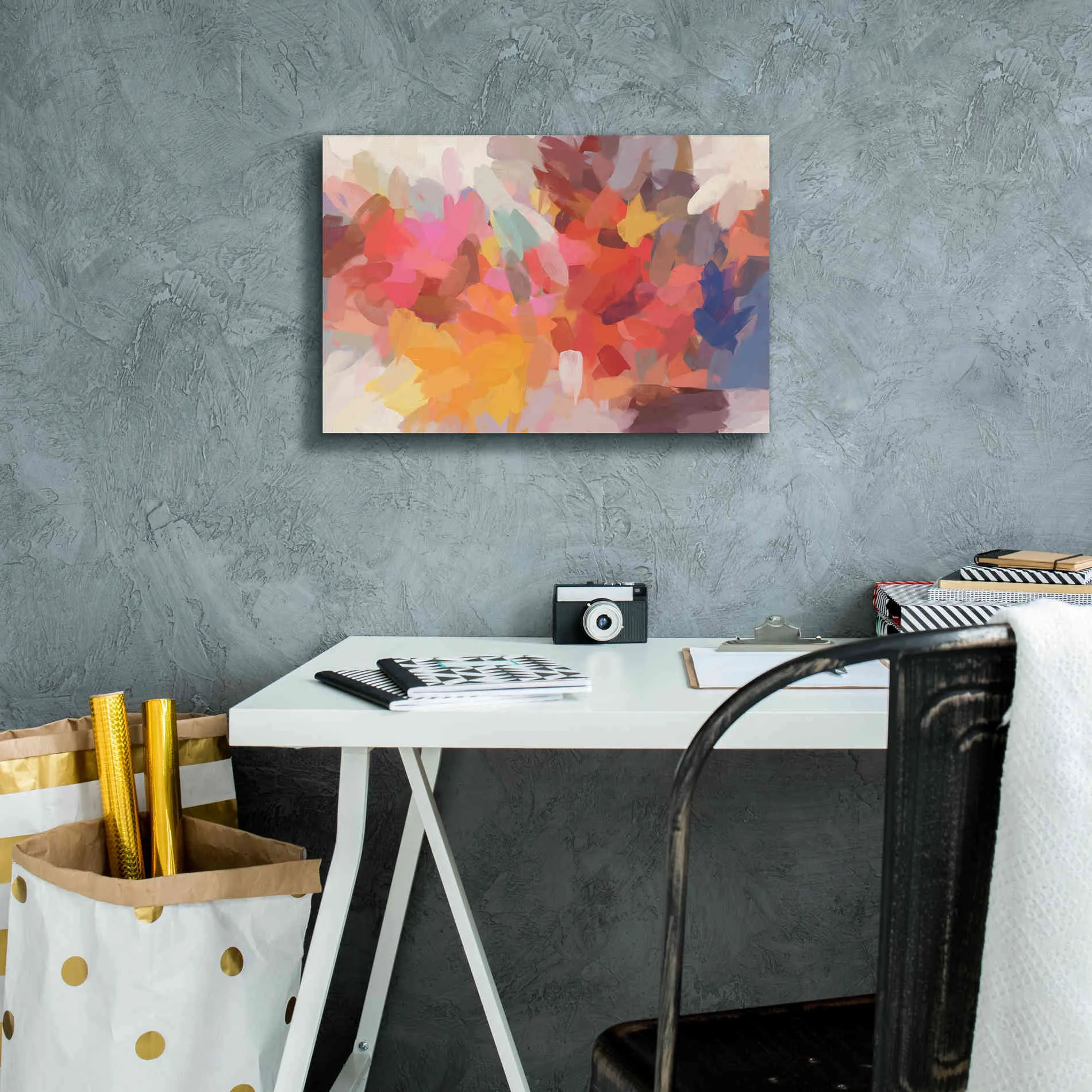 'Abstract Colorful Flows 7' by Irena Orlov Giclee Canvas Wall Art