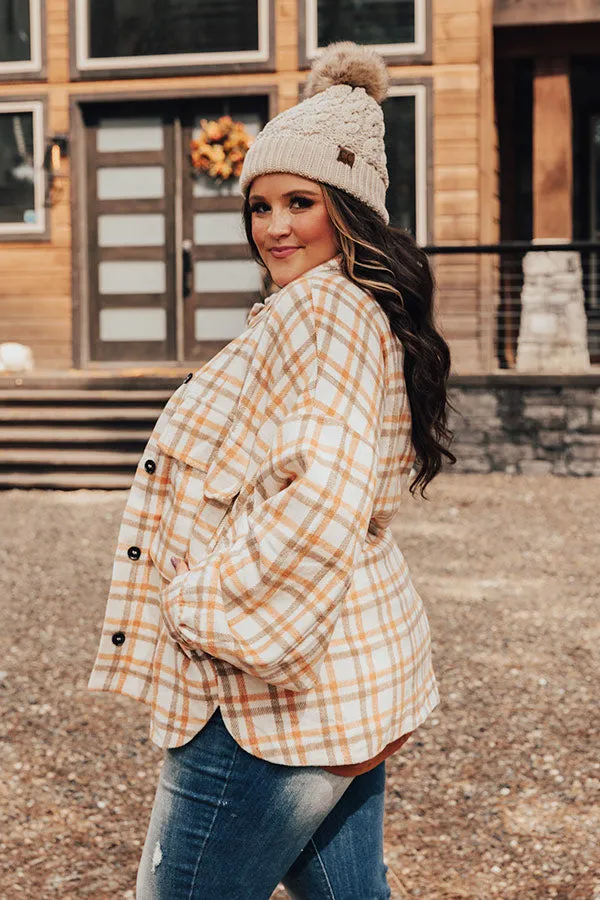 Acorn Kisses Plaid Jacket Curves