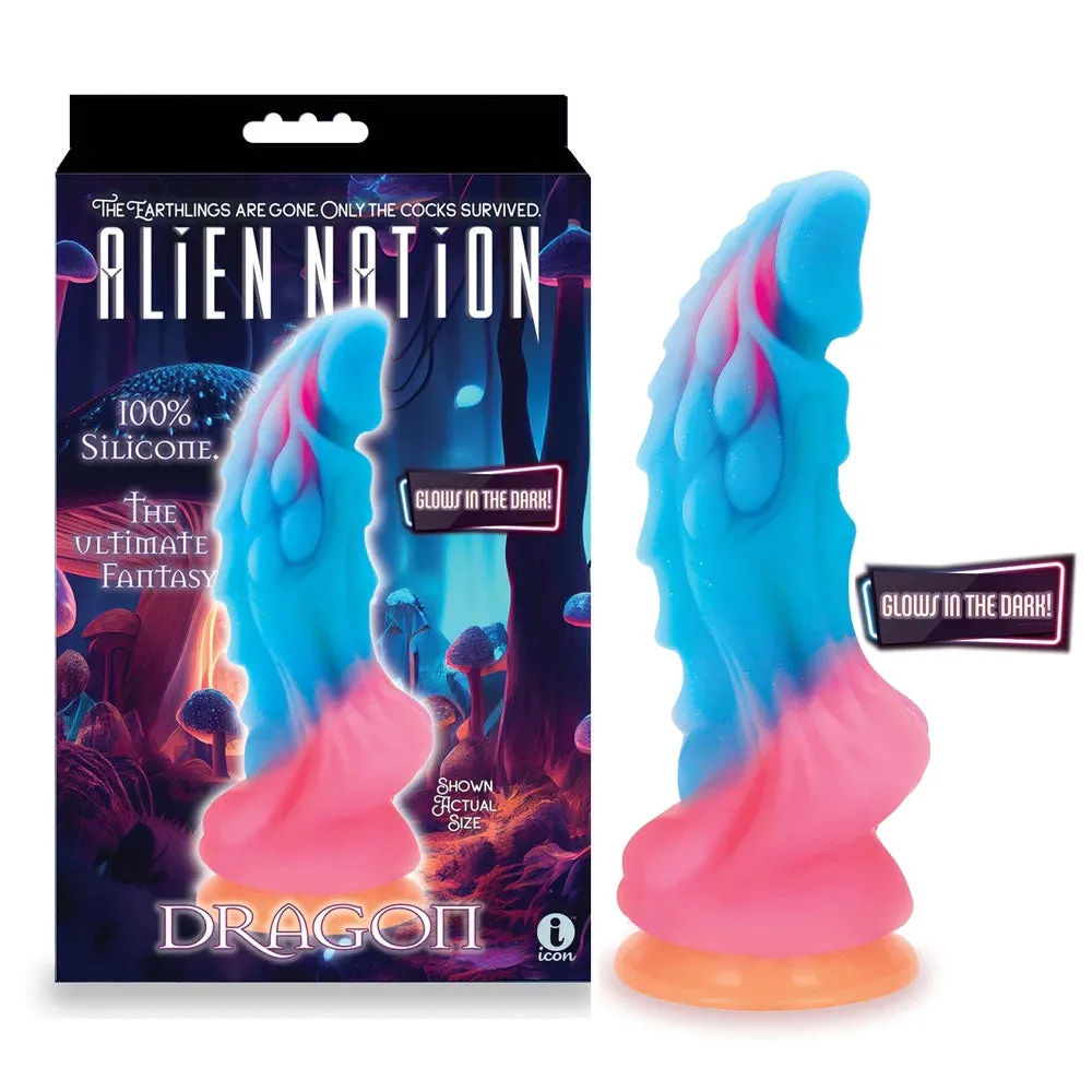 Alien Nation - Glow Dragon - Glow in Dark Rainbow Fantasy Dong