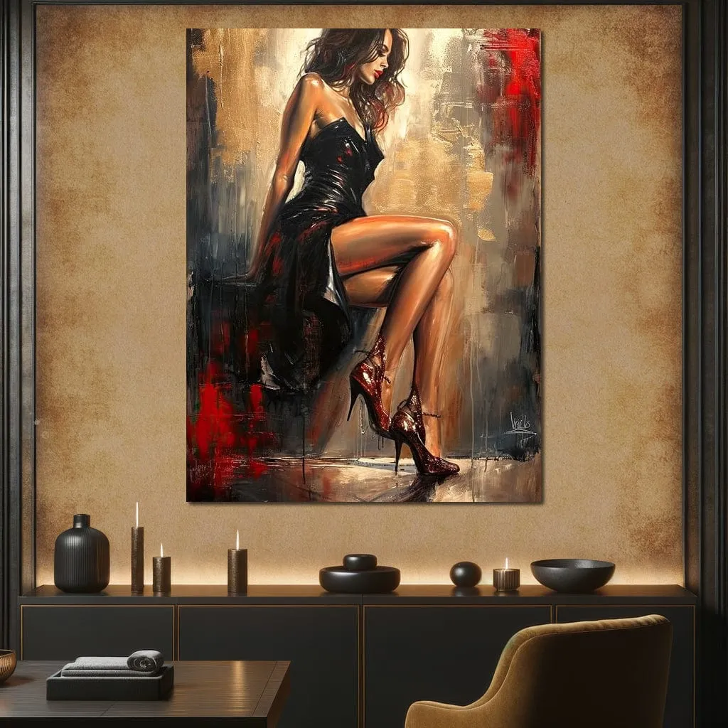 Alluring Legs Sleek Noir Elegance