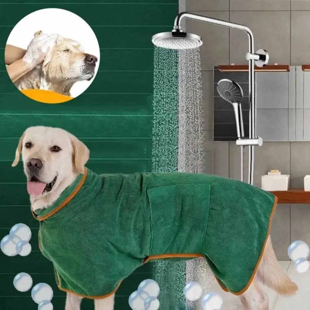 Anniepaw Quick-Drying Dog Bathrobe: Microfiber Absorbent Towel Coat for Dogs & Cats of All Sizes