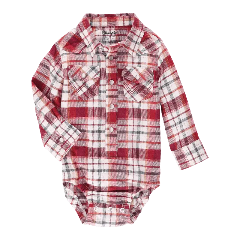 Baby Boy's Wrangler Flannel Onesie