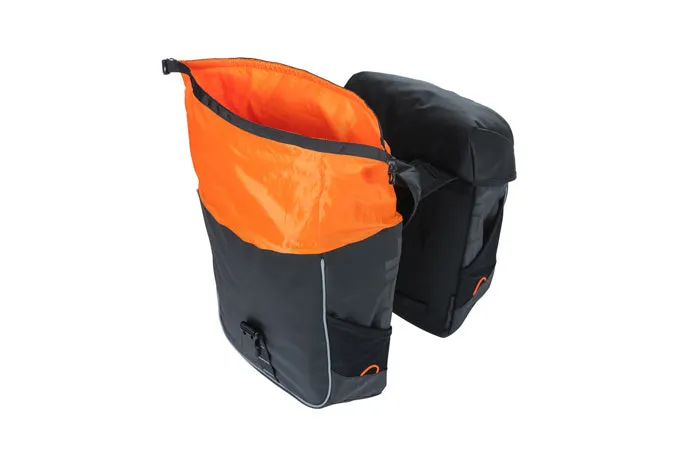 Basil Miles Tarpaulin Double Bike Bag 34L Black Orange