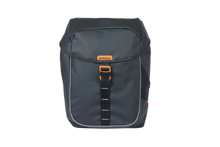 Basil Miles Tarpaulin Double Bike Bag 34L Black Orange