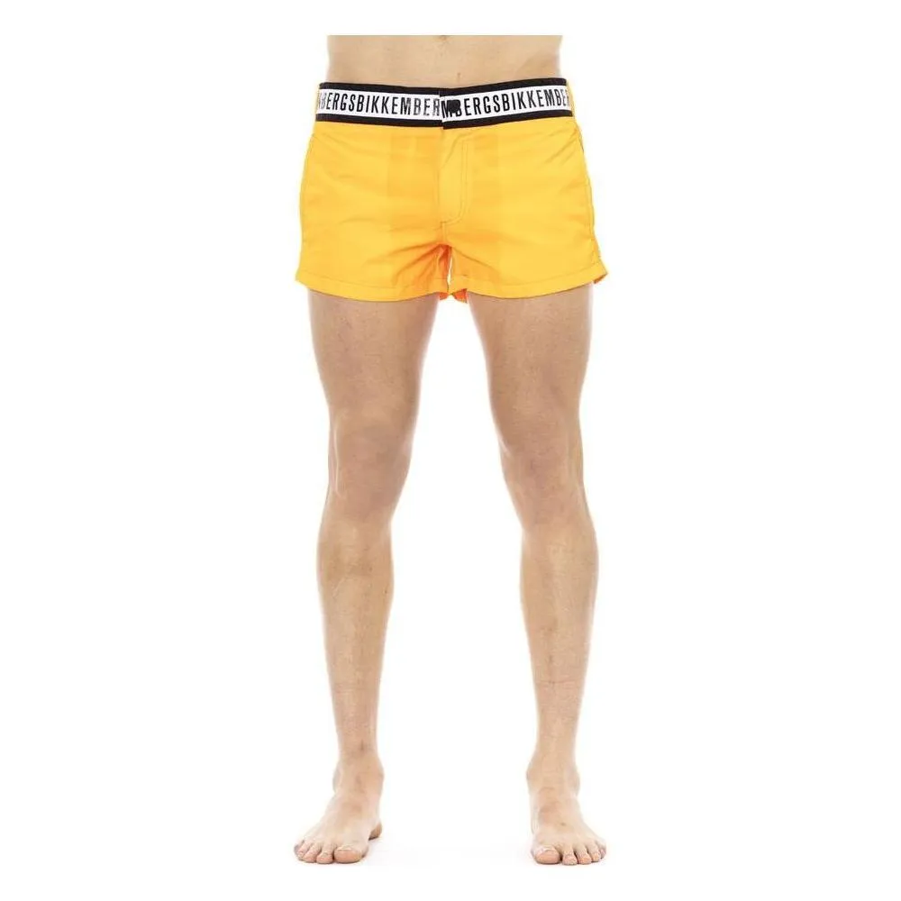 Bikkembergs Orange Polyamide Men Swim Short