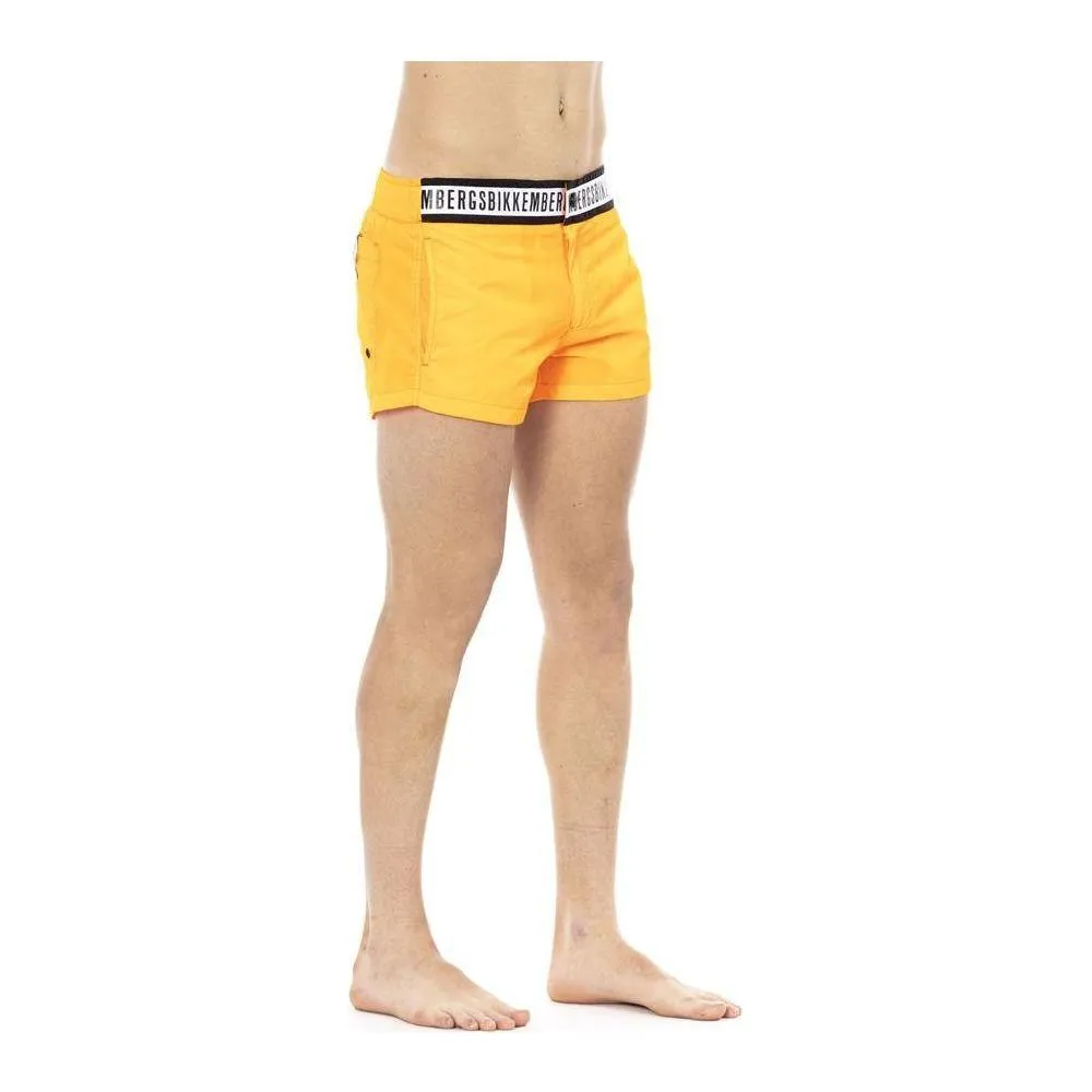 Bikkembergs Orange Polyamide Men Swim Short