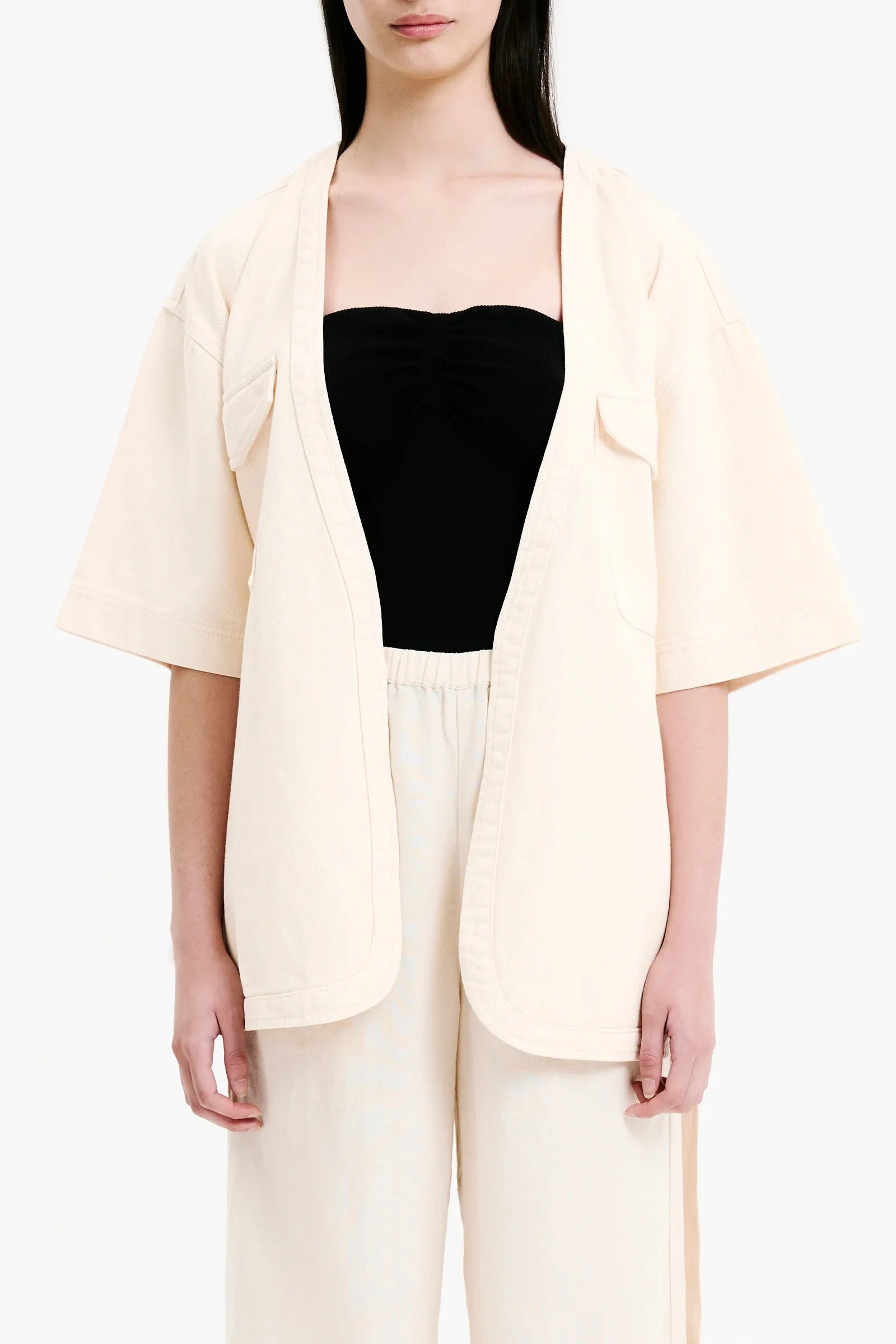 Blaise Tie Front Jacket Cloud