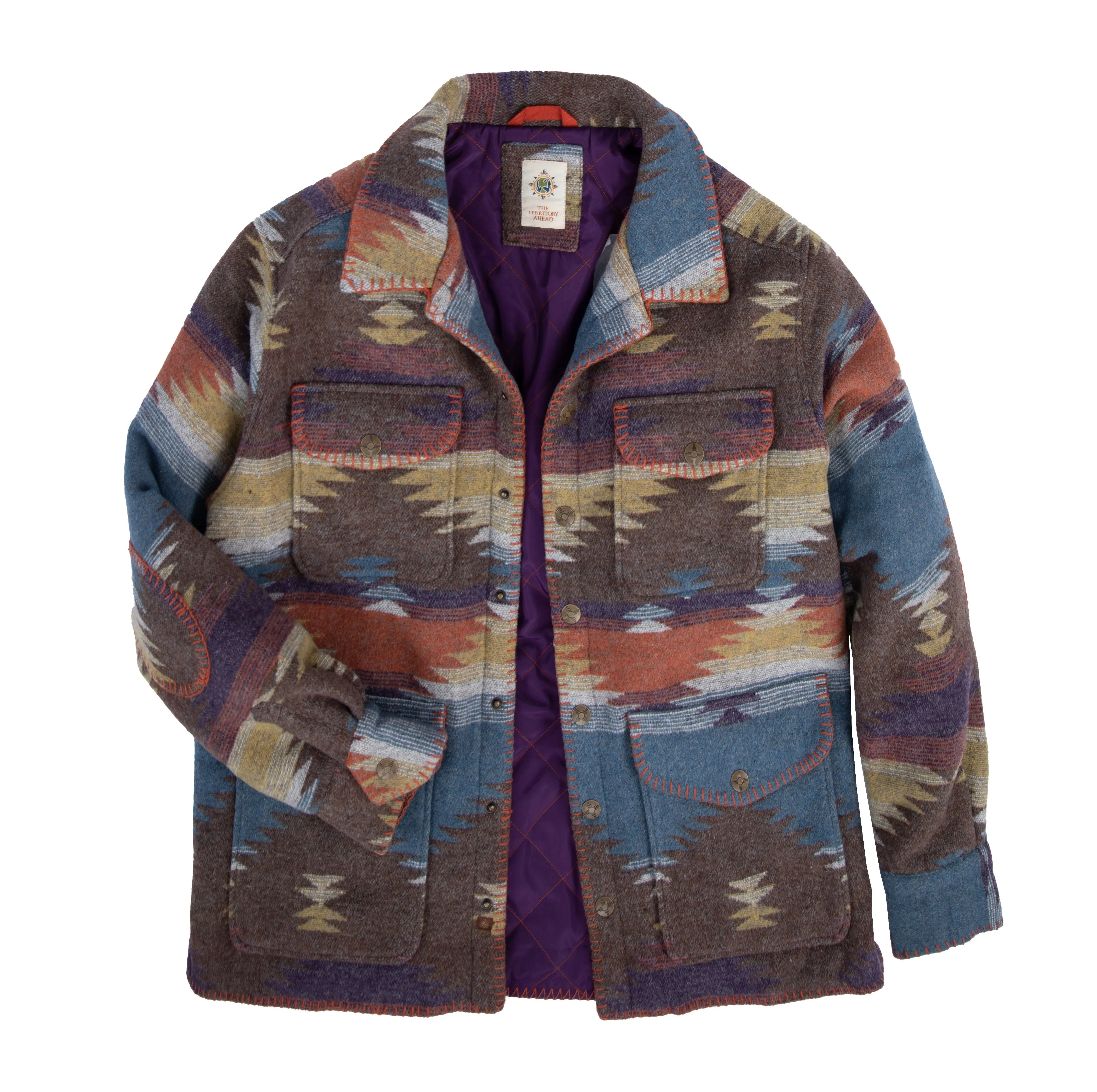 Blanket Stitch Aztec Coat