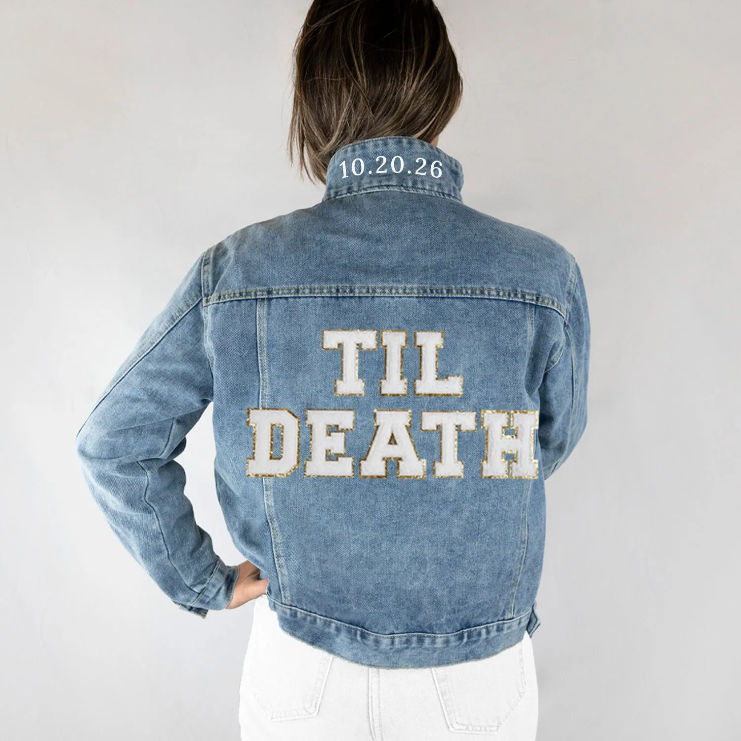 (Blue Denim) Blue Bridal Jacket Gift