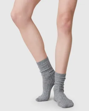 Bodil Chunky Wool Socks Grey