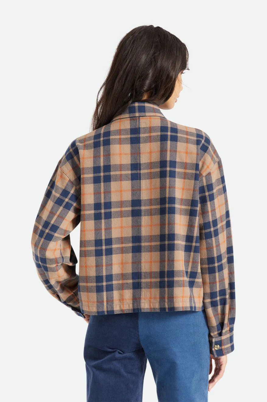 Bowery Women's L/S Flannel - Pine Bark