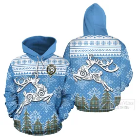 Brisbane Clan Christmas Hoodie Celtic Reindeer Style