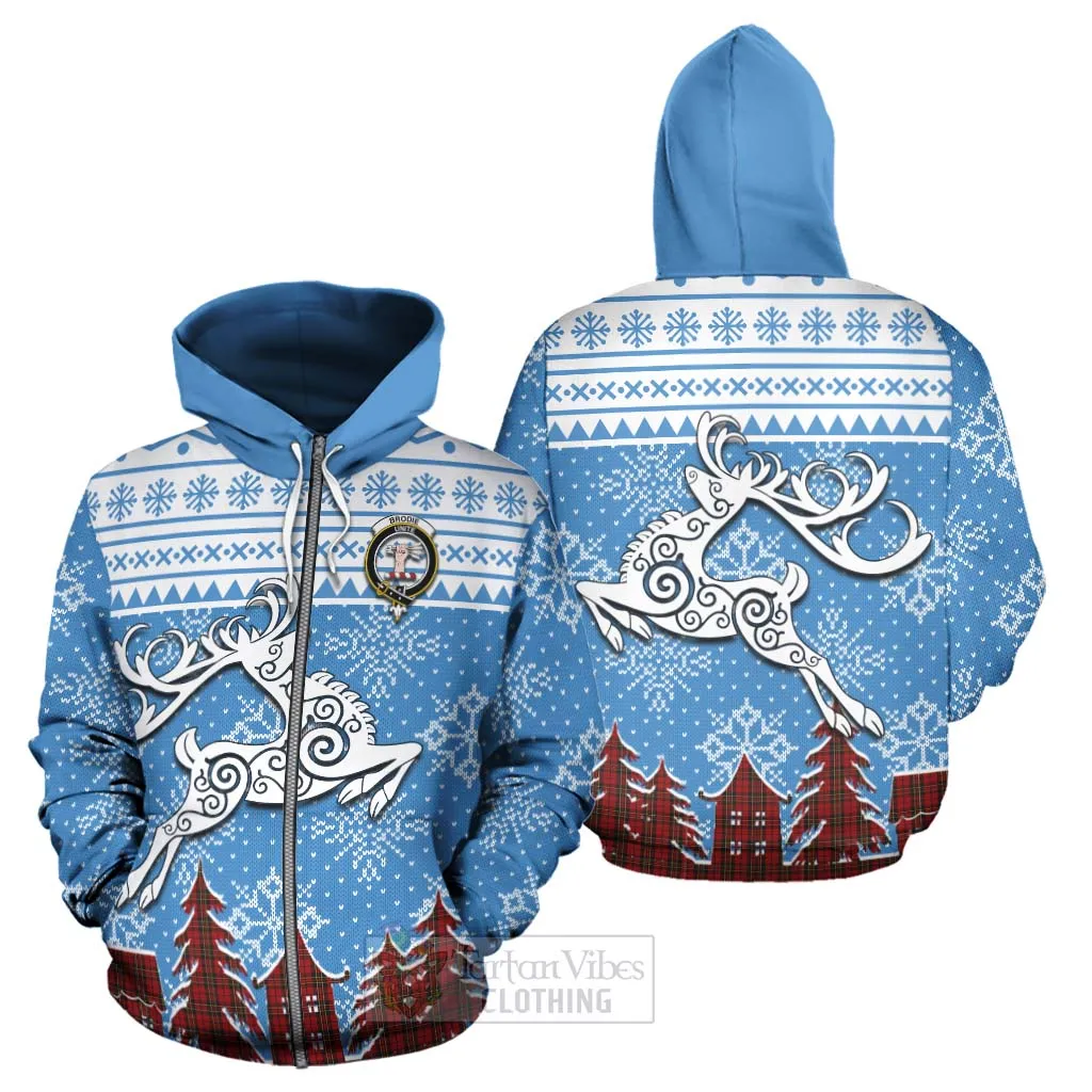 Brodie Clan Christmas Hoodie Celtic Reindeer Style