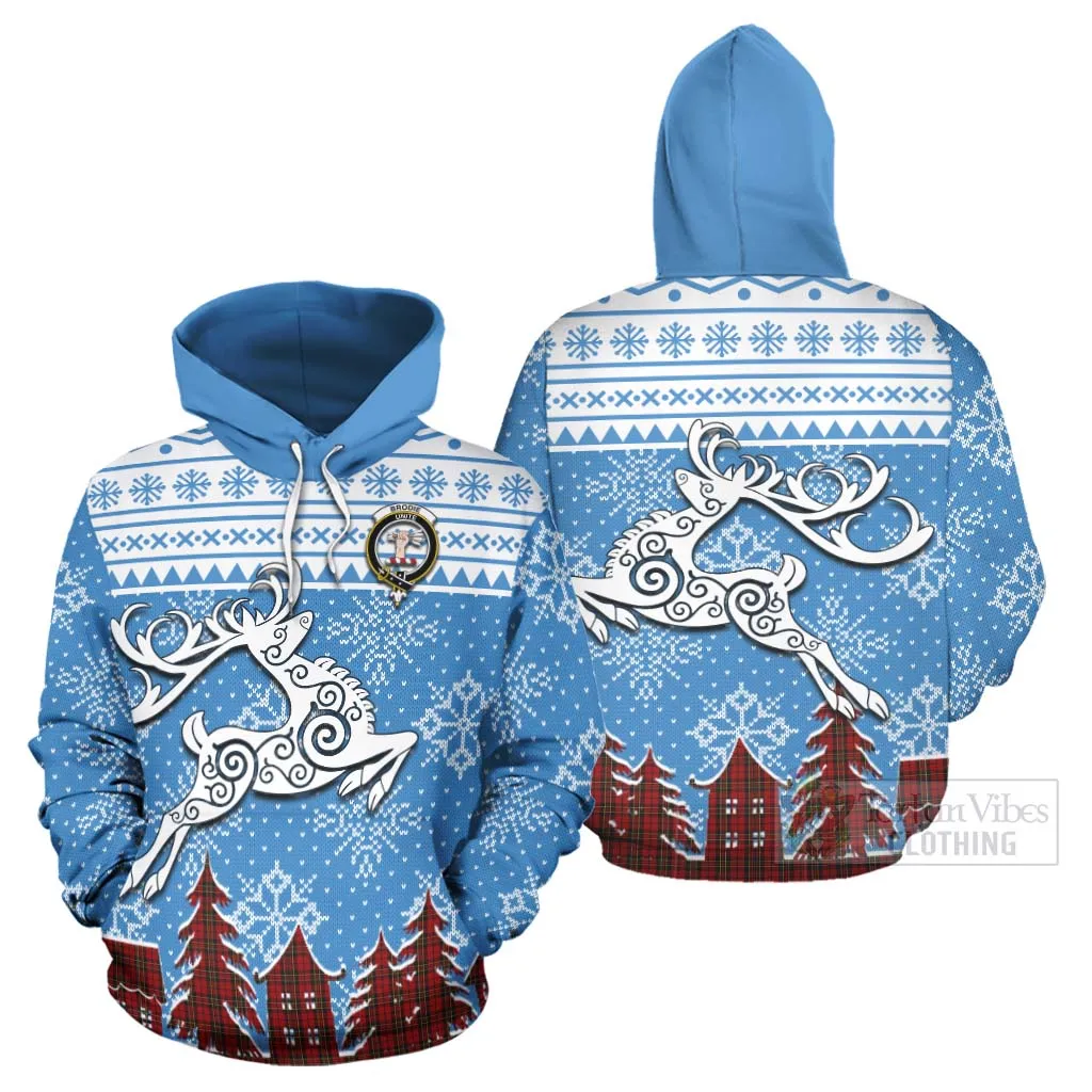 Brodie Clan Christmas Hoodie Celtic Reindeer Style