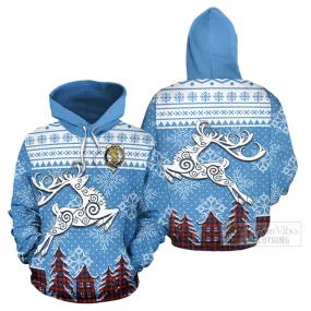 Brown (Broun) Clan Christmas Hoodie Celtic Reindeer Style