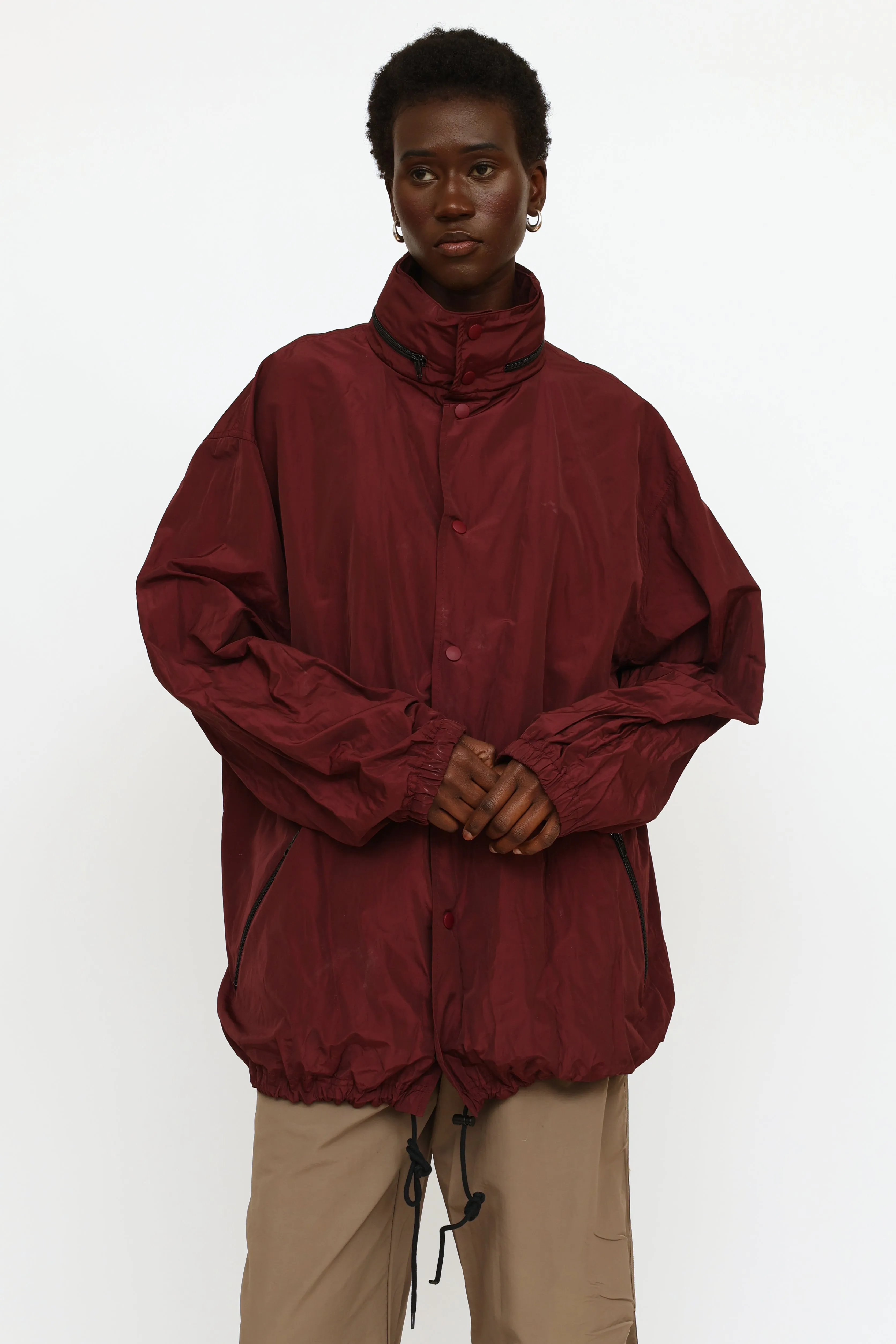 Burgundy Logo Raincoat