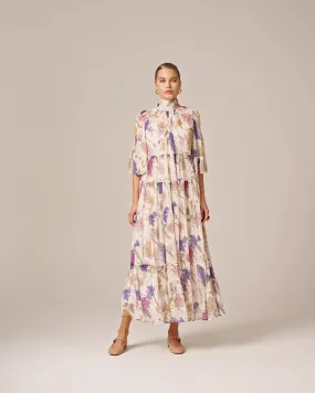 Bytimo Chiffon Shift Dress in Flower Garden