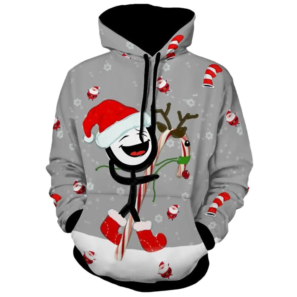 Candy Cane Santa Man Hoodie