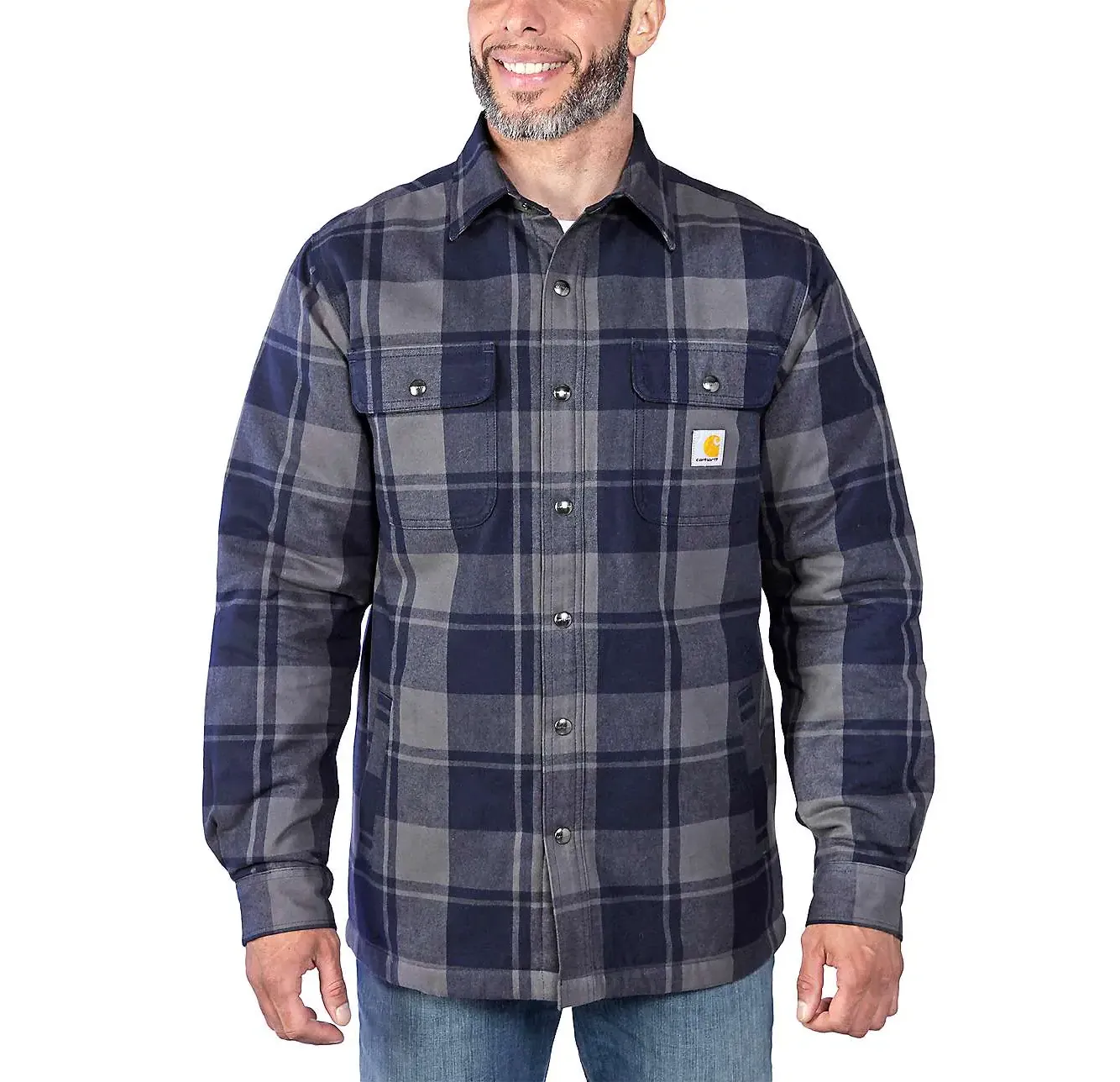 Carhartt Sherpa Lined Plaid Shirt Jacket