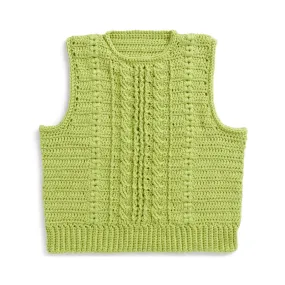 Caron Celtic Cables Crochet Vest