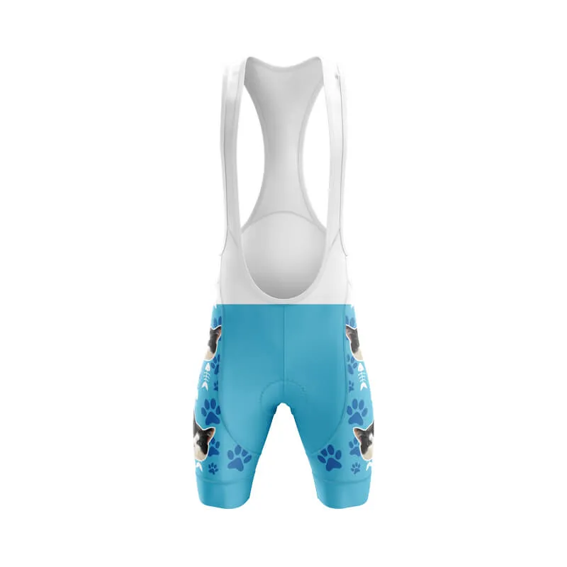 Cat Custom Face Bib & Shorts (Blue)