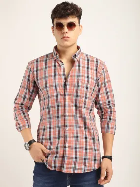 Charles Twill Orange Full Sleeve Shirt