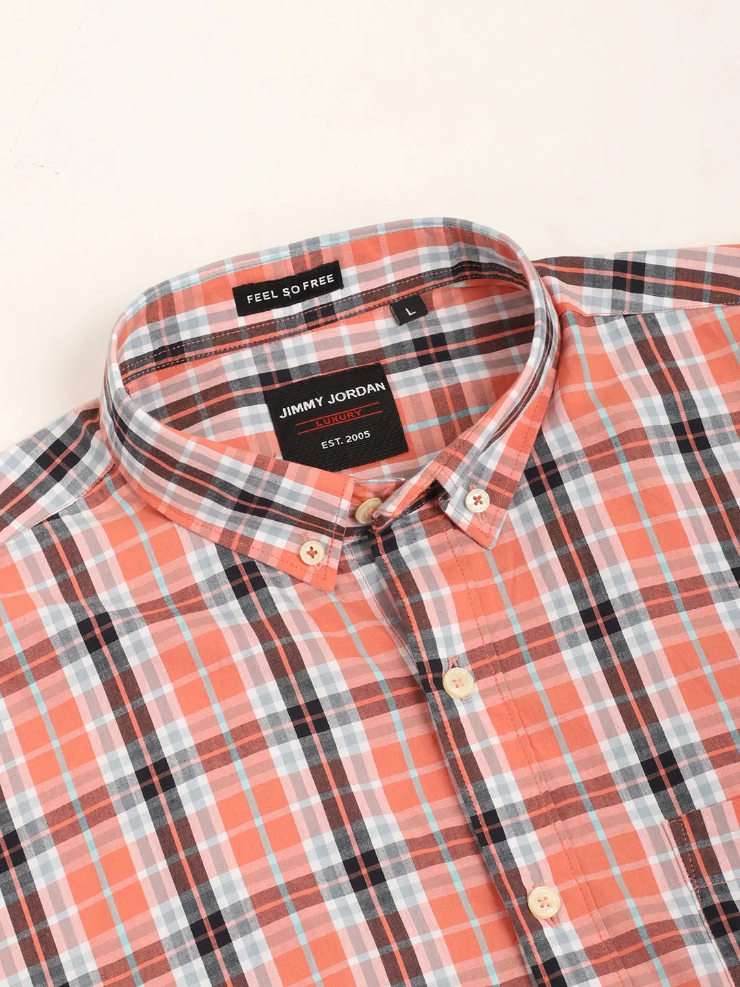 Charles Twill Orange Full Sleeve Shirt