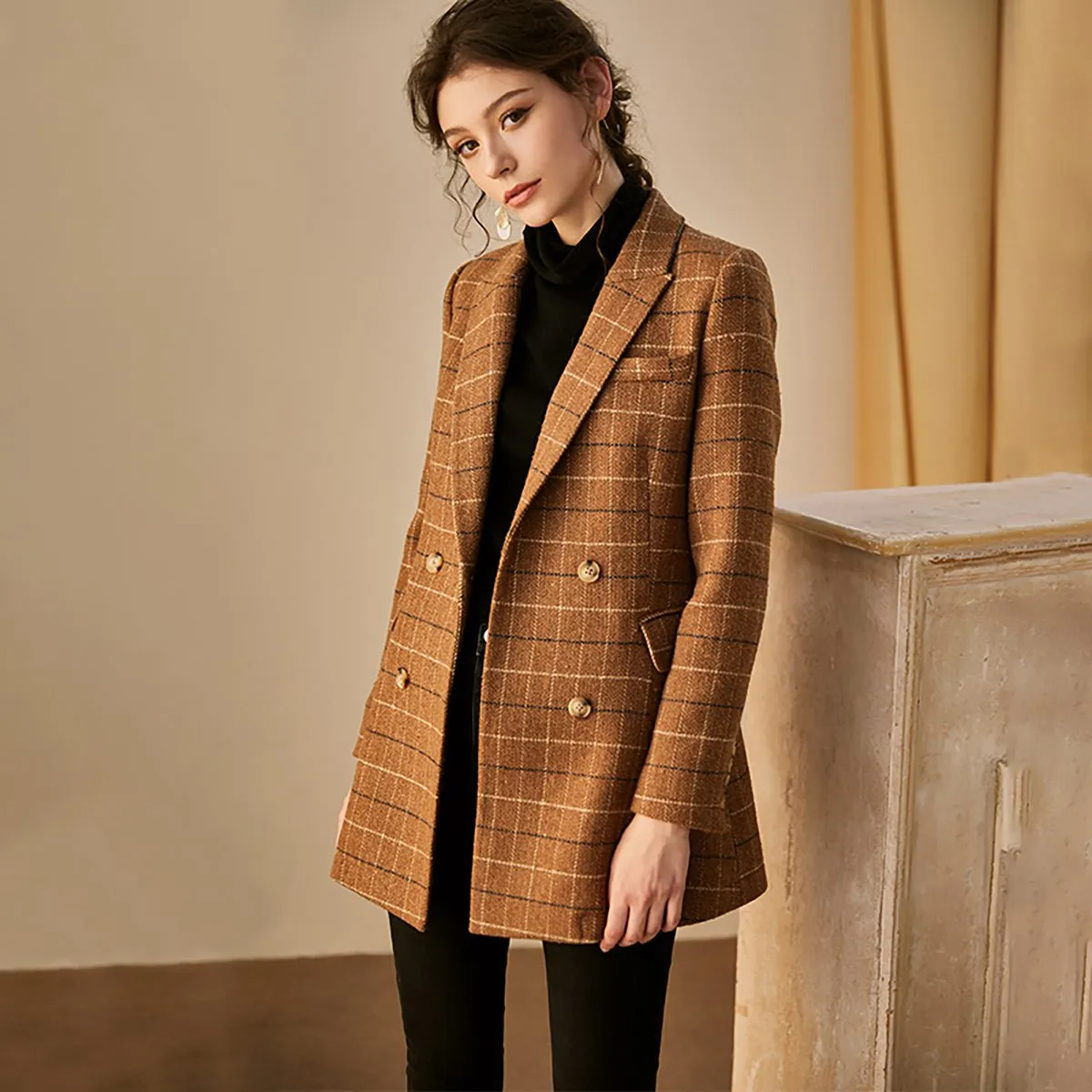 Charming Whiskey Brown Blazer