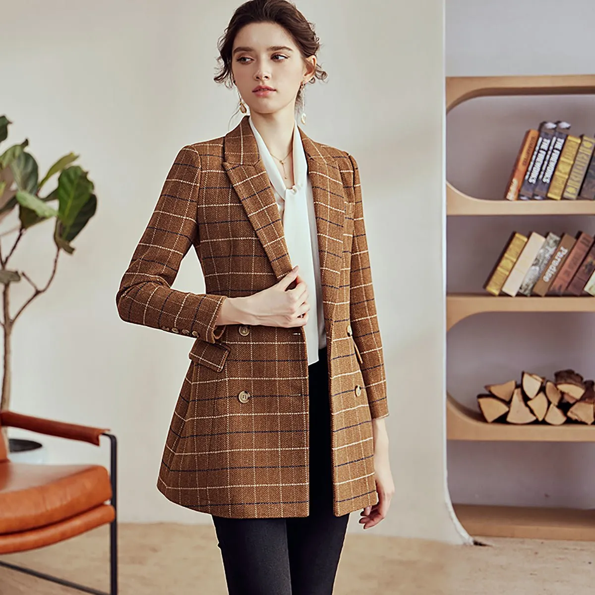 Charming Whiskey Brown Blazer