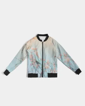 Cherry Blossoms with Bird Women's Bomber Jacket