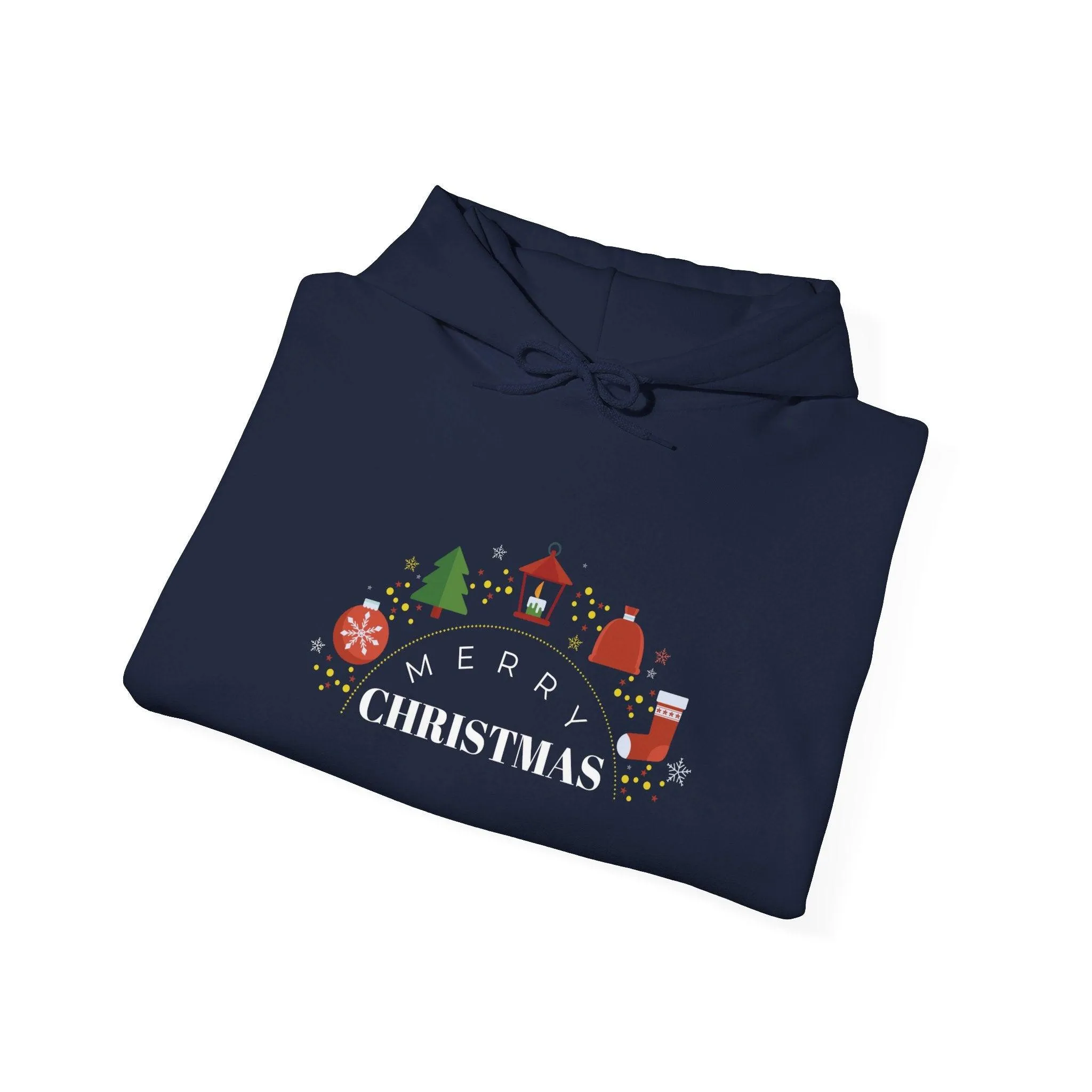 Christmas Heavy Blend Hoodie - Merry Christmas Design