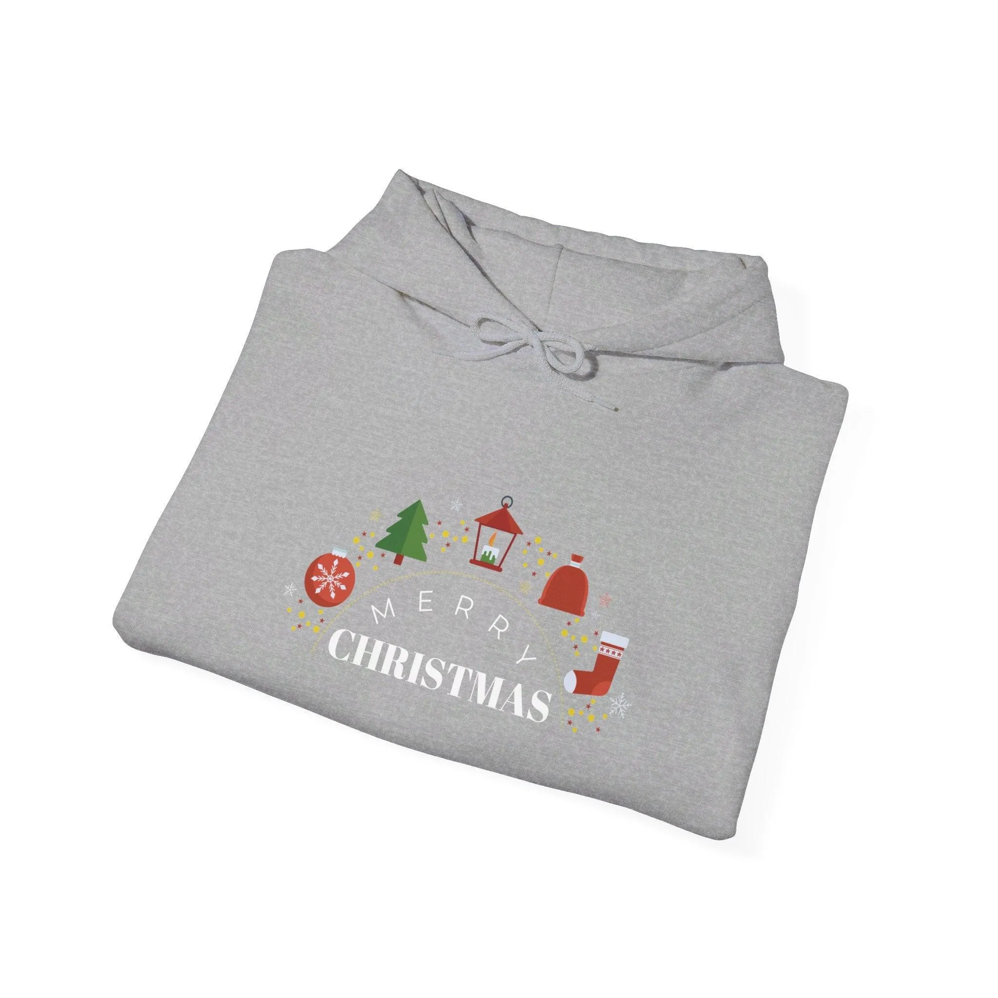 Christmas Heavy Blend Hoodie - Merry Christmas Design