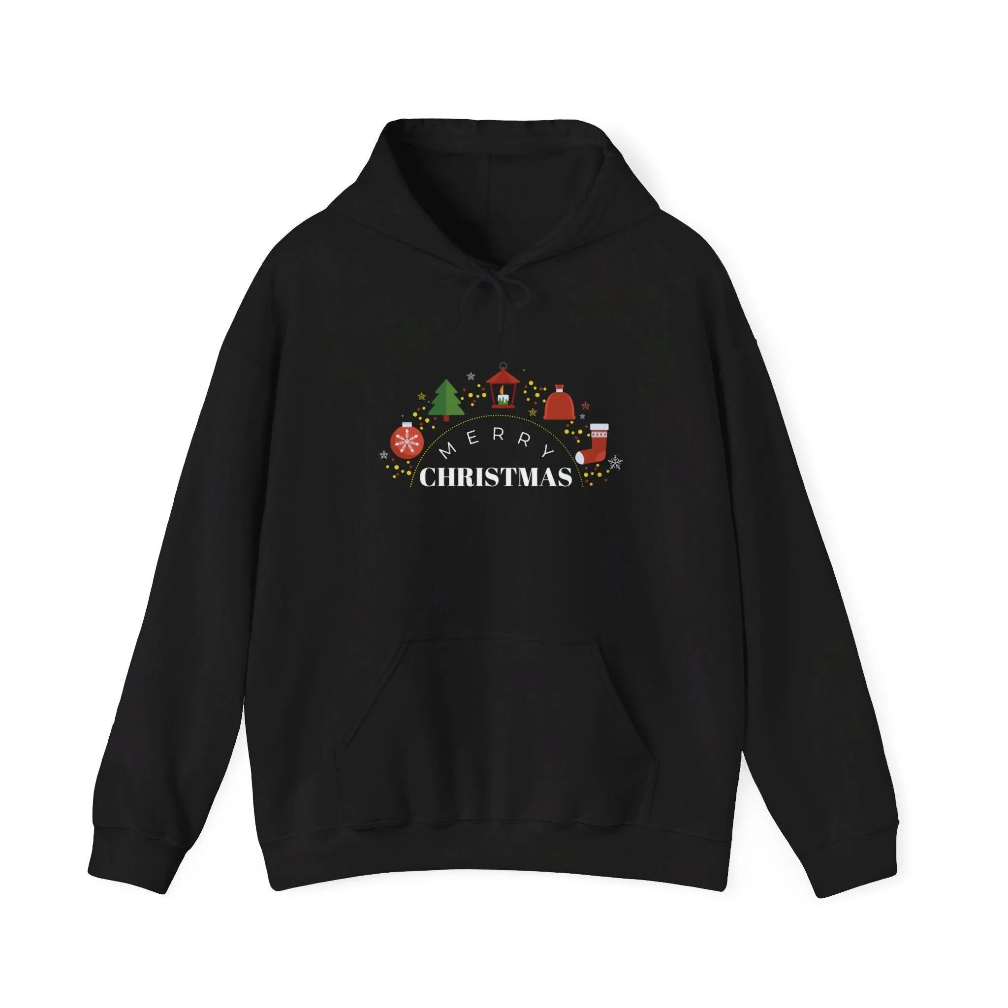 Christmas Heavy Blend Hoodie - Merry Christmas Design