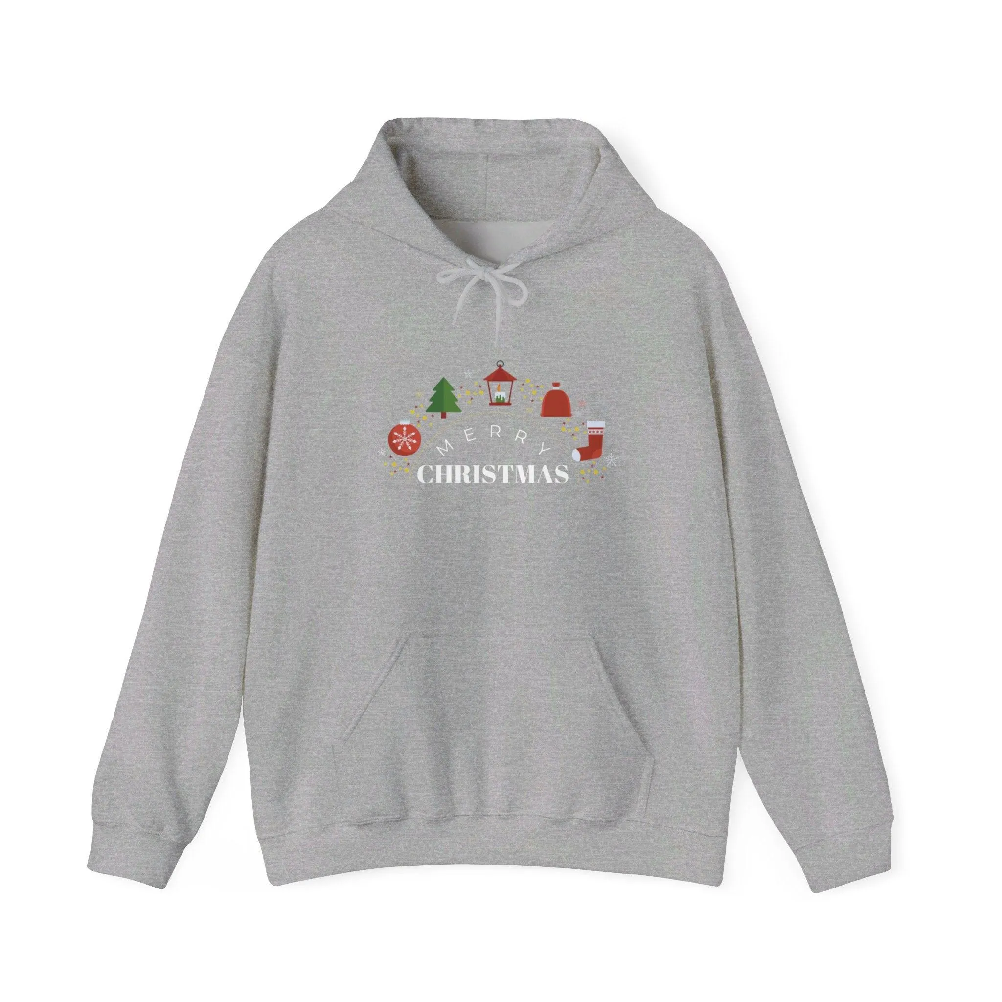 Christmas Heavy Blend Hoodie - Merry Christmas Design