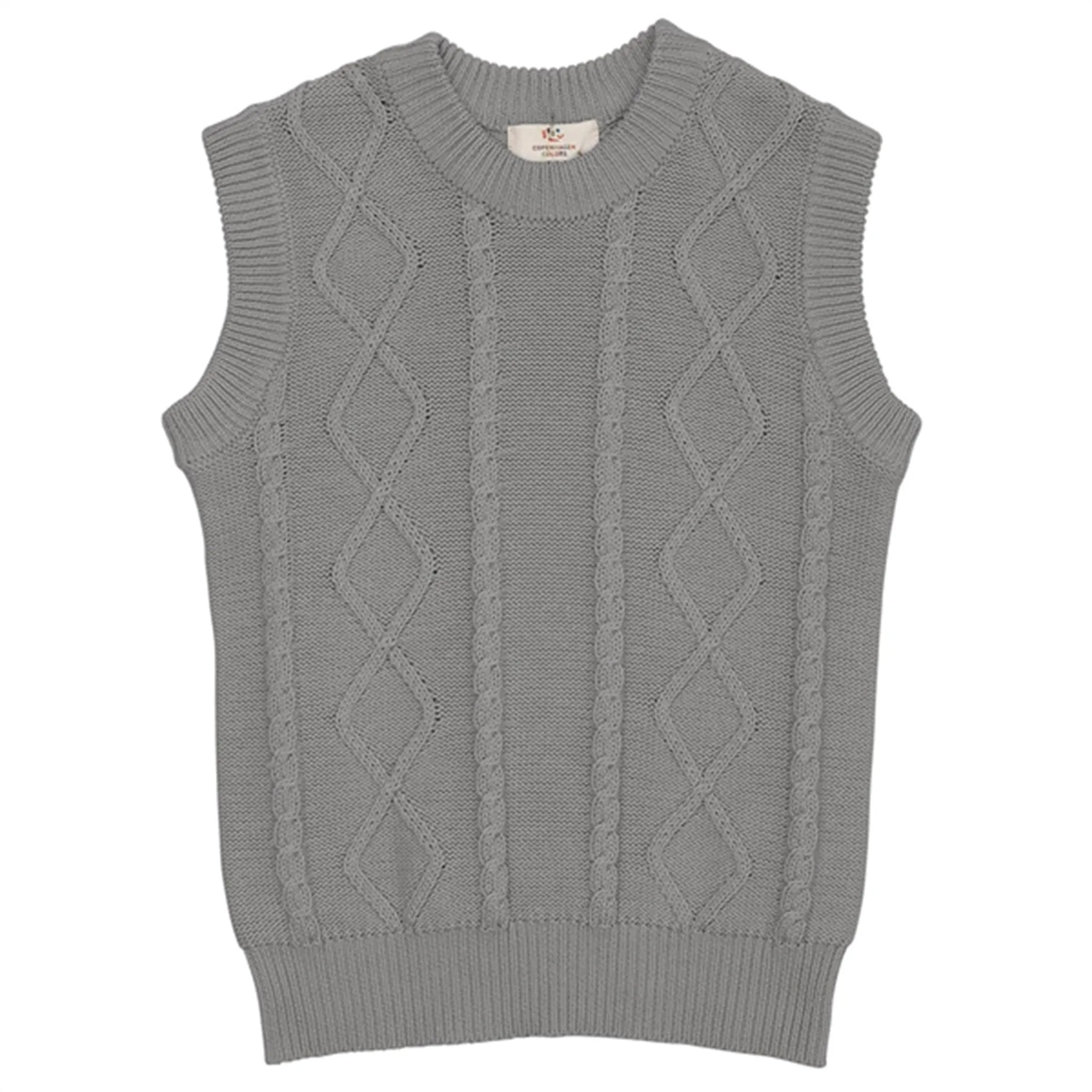 Copenhagen Colors Grey Knitted Cable Vest