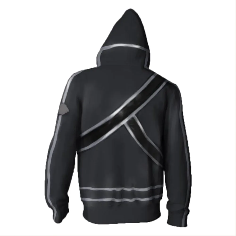 Costume Halloween Cosplay Zip Up Jacket Pullover Hoodie