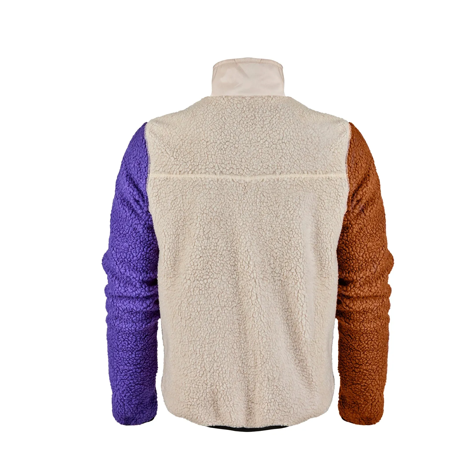 Cream Sherpa Fleece Cycling Commuter Jacket