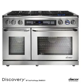 Dacor Renaissance ER48DSCHLP 48" 4.6 C.F 6 Burners Freestanding Dual Fuel Range