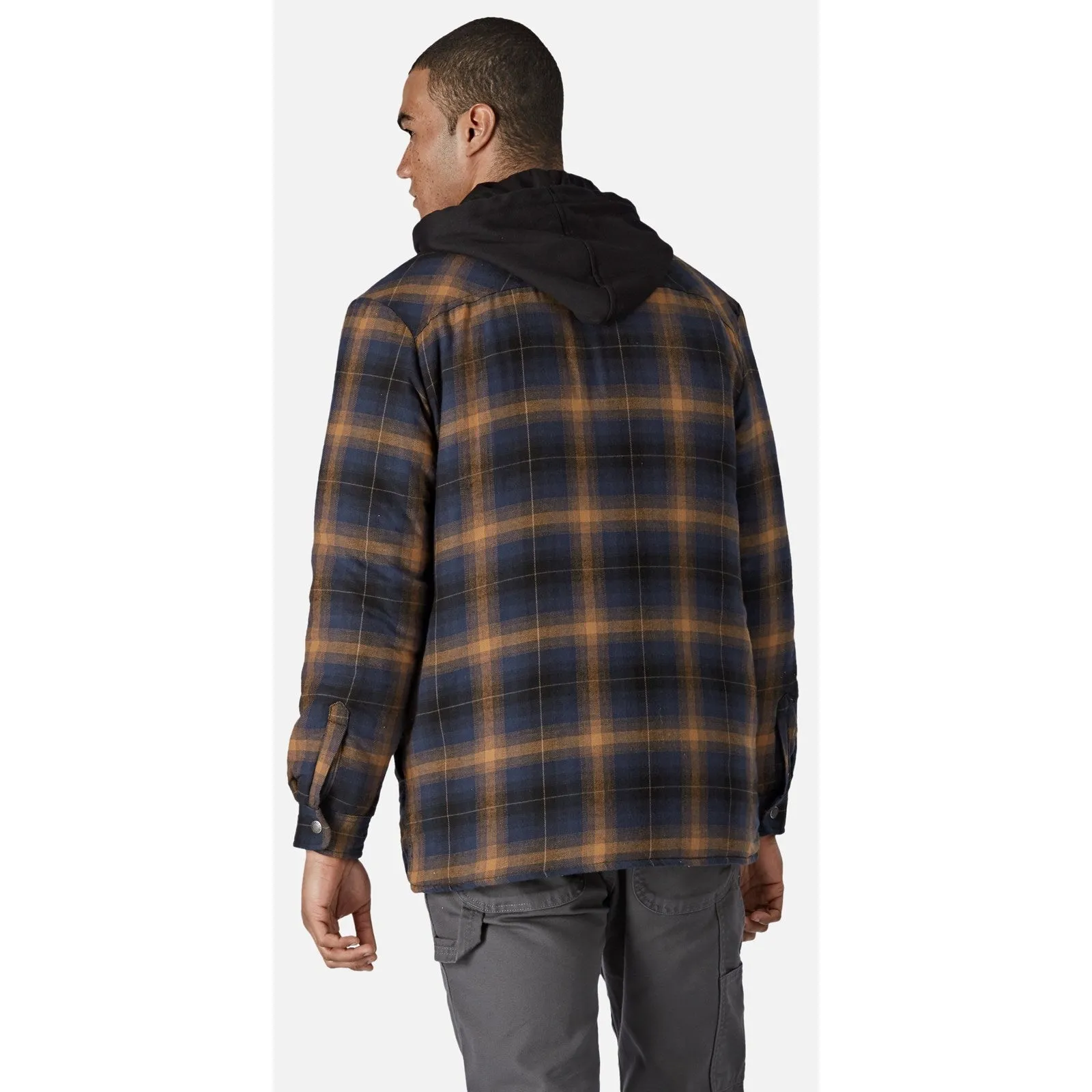 Dickies Fleece Hood Flannel Shirt Jacket