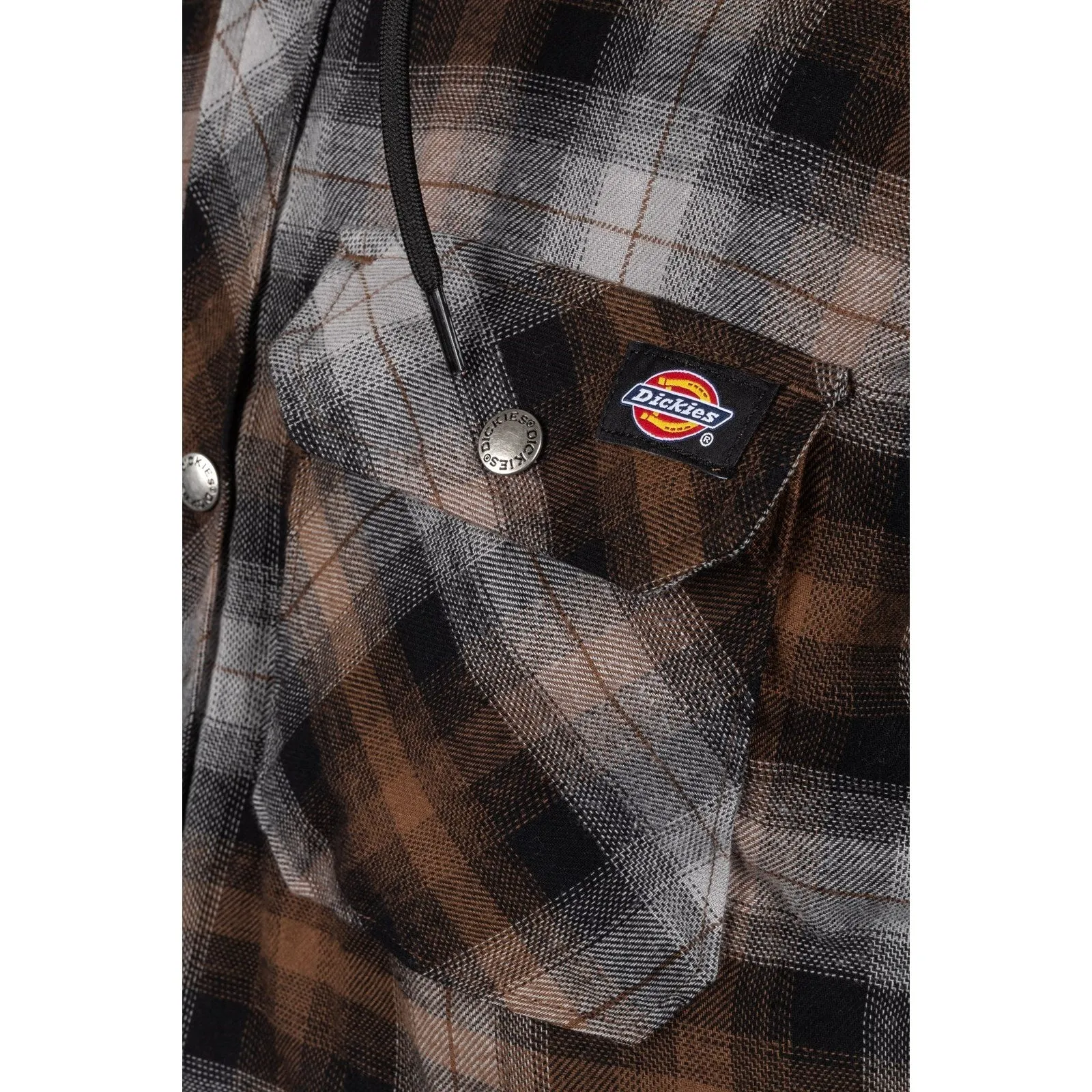 Dickies Fleece Hood Flannel Shirt Jacket